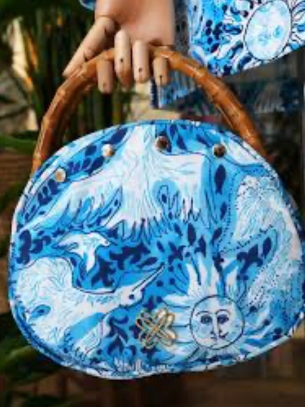 Lilly Pulitzer Breakers Bamboo Bag Cover  Bellevue Blue. Lilly Gulls